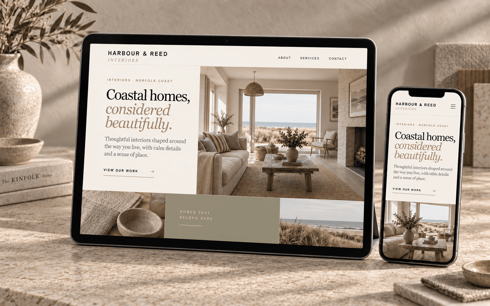 Harbour and Reed responsive website concept