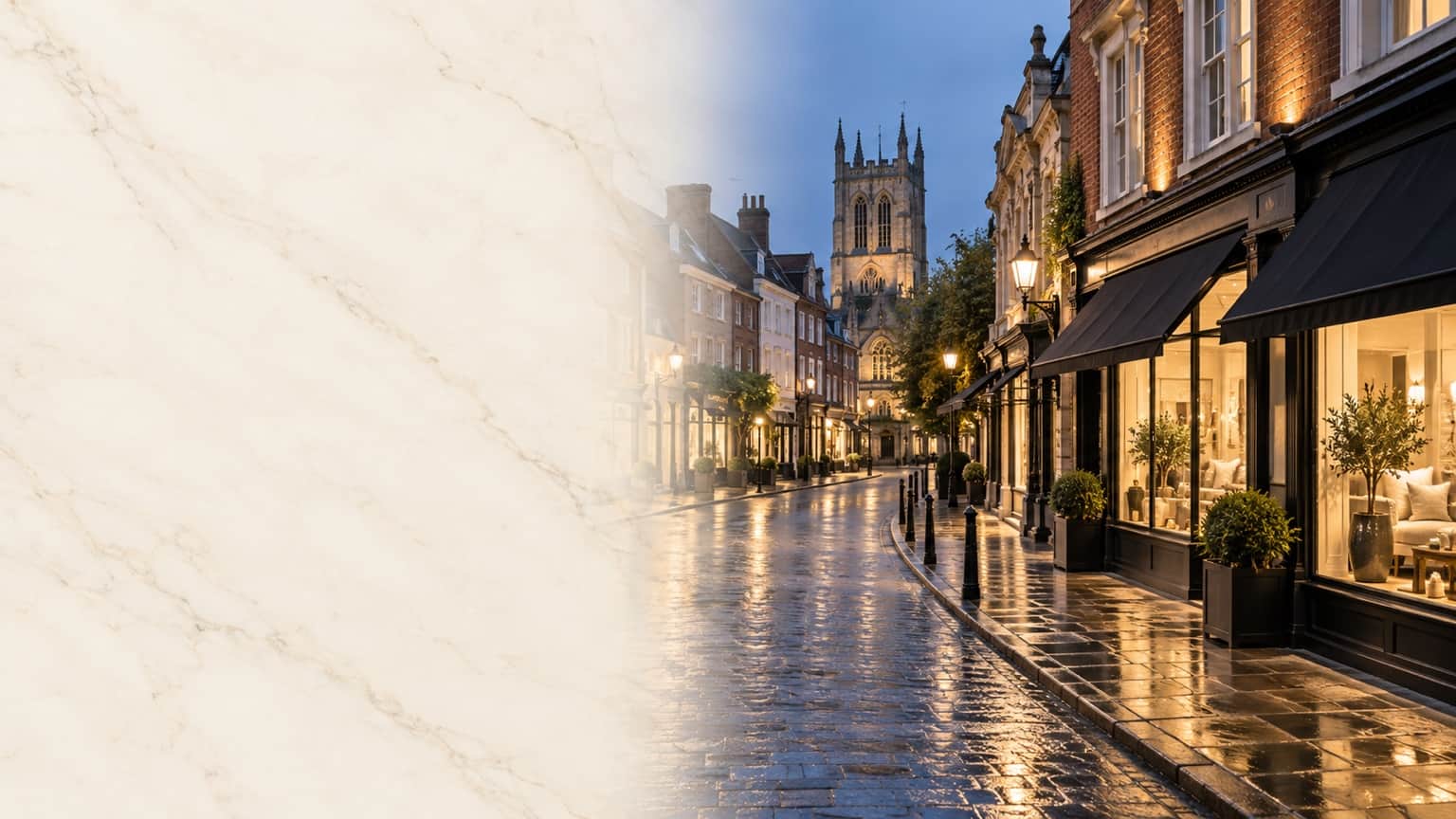 High Street Digital's golden Norfolk high street artwork